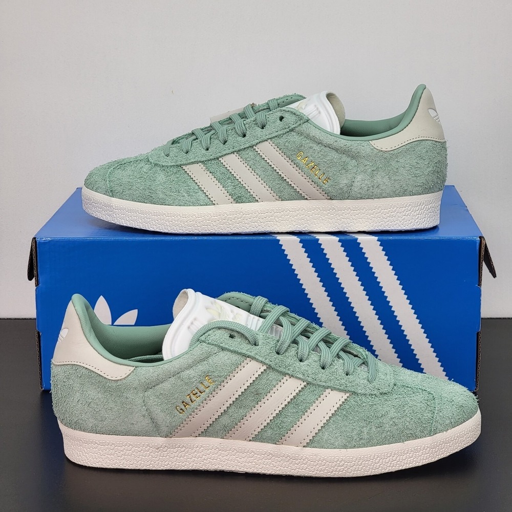 Adidas Gazelle Women's Size 6 Athletic Shoes Green OFF White Sneakers IG4393 - Picture 3 of 9